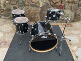 DW Collectors Black Velvet 4 pc Drum Set kit 24x18, 12x9, 14x14, 16x16