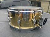 Ddrum Modern Tone 6.5x14 Brass Snare Drum - USED BY CATTLE DECAP - HAS DAMAGE
