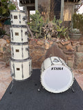 RARE Tama Artstar 1 Birds Eye Maple WHITE 5pc Drum Set kit!!2