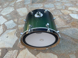 PDP MX Maple Green To Black Fade 22 x 18 Bass Drum - Missing front hoop/hardware