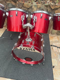 Tama SUPERSTAR Candy Apple Red POWER 8pc Concert Tom Drum Set kit!!20