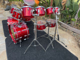 Tama Superstar Candy Apple Red Neil Peart Rush 13pc Replica Drum Set kit RARE!!!