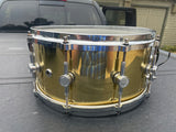 Ddrum Modern Tone 6.5x14 Brass Snare Drum - USED BY CATTLE DECAP - HAS DAMAGE