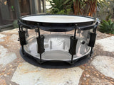 Pork Pie "Pig Lite" Clear Acrylic Snare Drum 14x65