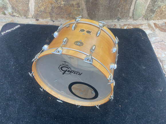 Vintage Gretsch 1970's Natural Finish 22x14 Bass Drum