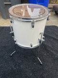 Yamaha Stage Custom Birch 14x13 Floor Tom Drum White - RUST on tension rods