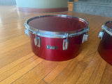 Tama Superstar Birch Cutdown 14" + 15" Timbales Pair - Candy Apple Red7