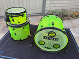 Truth Custom Shop Acrylic 3pc Drum Set kit !!! Loud !! 22x20 , 16x14, 12x8