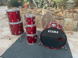 Tama Superstar Candy Apple Red 6pc Drum set kit w/ 24" Bass drum!1