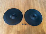 TWO Roland CY-13R V-Drum 13" Triple Zone Ride Cymbal 15 12 r/c with ANTI SPIN0