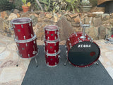 Tama Superstar Candy Apple Red 6pc Drum set kit w/ 24" Bass drum!0