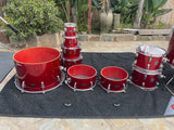 Tama Superstar Candy Apple Red Neil Peart Rush 13pc Replica Drum Set kit RARE!!!
