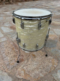 Vintage Ludwig WMP White Marine Pearl 1966 16x16 Floor tom Drum3
