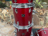 Tama Superstar Candy Apple Red 5pc Drum set kit w/ 24" Bass drum!11