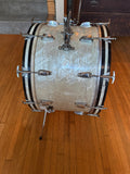 Vintage Ludwig WMP White Marine Pearl 1959 Transition Badge 22x14 Bass Drum12