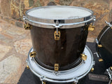 Yamaha Maple Custom 3pc Drum Set Kit 22,12,16 - Black Maple9