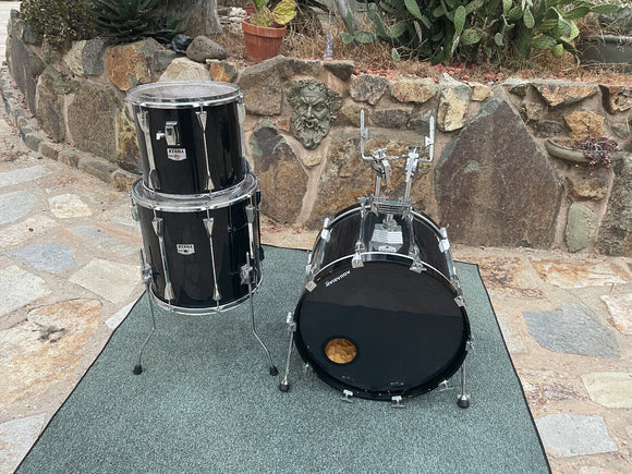 VIntage Tama Granstar II 3pc Drum Set Kit Black 22x16,13x12,16x16