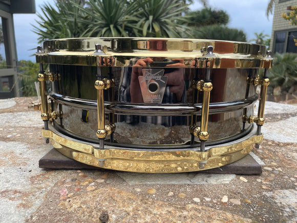 Ludwig 14x5 Black Beauty Snare Drum with Brass Hardware and Tube Lugs (LB416BT)