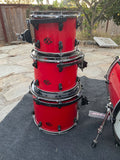 Rocket Shells Carbon Fiber 4pc Drum Set Kit 22x18,10x8,12x9,14x12
