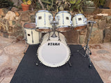 RARE Tama Artstar 1 Birds Eye Maple WHITE 5pc Drum Set kit!!3