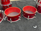 Tama Superstar Candy Apple Red Neil Peart Rush 13pc Replica Drum Set kit RARE!!!