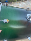 PDP MX Maple Green To Black Fade 22 x 18 Bass Drum - Missing front hoop/hardware