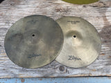 Zildjian Quick Beat TOP + ROCK hihat Bottom Hi hat Cymbals Pair0