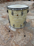 Vintage Ludwig WMP White Marine Pearl 1966 16x16 Floor tom Drum0