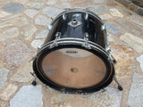 Ludwig Black Cortex 70's 22x16 Maple Bass Drum for set kit Blue Olive Badge B/O