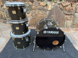 Yamaha Maple Custom 3pc Drum Set Kit 22,12,16 - Black Maple17