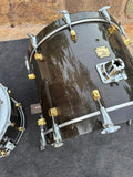 Yamaha Maple Custom 3pc Drum Set Kit 22,12,16 - Black Maple21