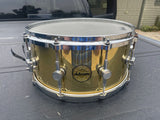 Ddrum Modern Tone 6.5x14 Brass Snare Drum - USED BY CATTLE DECAP - HAS DAMAGE