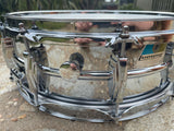 Ludwig 5x14" Blue Olive B/O LM400 Supraphonic Chrome Plated Aluminum Snare Drum