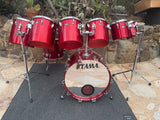 Tama SUPERSTAR Candy Apple Red POWER 8pc Concert Tom Drum Set kit!!1