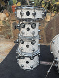 DW Collectors 5pc Drum Set White Marble w/ 20 inch kick!5