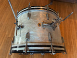 Vintage Ludwig WMP White Marine Pearl 1959 Transition Badge 22x14 Bass Drum4