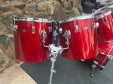 Tama SUPERSTAR Candy Apple Red POWER 8pc Concert Tom Drum Set kit!!19