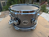 DW Collectors 10x6 Maple Side Snare drum with ten and six wood1