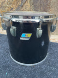 Ludwig Black Cortex 70's 12" Concert Tom for drum set kit - Blue Olive Badge b/o