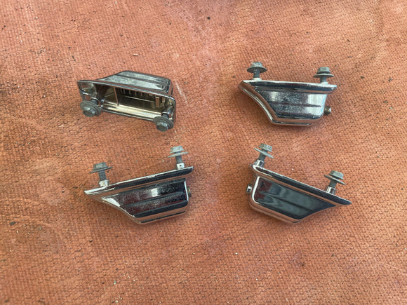 4 PACK Rogers 70's Beavertail Lugs for Tom Drum w/ Mounting Screws - Chrome