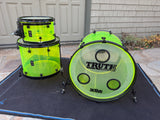 Truth Custom Shop Acrylic 3pc Drum Set kit !!! Loud !! 22x20 , 16x14, 12x8