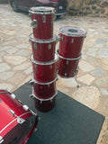 Tama SUPERSTAR Candy Apple Red POWER 8pc Concert Tom Drum Set kit!!12