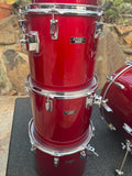 Tama SUPERSTAR Candy Apple Red POWER 8pc Concert Tom Drum Set kit!!7