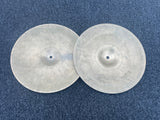 Vintage Zildjian 14" HIhat Cymbals 70's Hollow Logo Pair 950 1228 grams