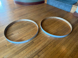 DW Collectors 22" WMP White Marine Pearl Bass Drum Hoop Pair Hoops3