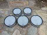 THREE  Roland PD-120 WHITE and TWO pd-100" 10" Mesh Head V Drum PD1201