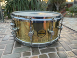 Ddrum Modern Tone 6.5x14 Brass Snare Drum - USED BY CATTLE DECAP - HAS DAMAGE