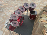 Tama SUPERSTAR Candy Apple Red POWER 8pc Concert Tom Drum Set kit!!21