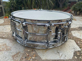 Ludwig 5x14" Blue Olive B/O LM400 Supraphonic Chrome Plated Aluminum Snare Drum