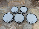 THREE  Roland PD-120 WHITE and TWO pd-100" 10" Mesh Head V Drum PD1207